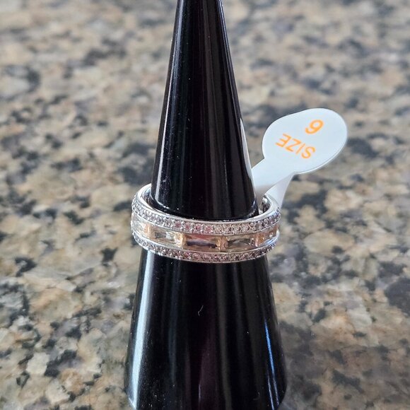 Bomb Party RBP7178 "The Juliet Ring" Smokey Topaz Cubic Zirconia Sz 6 - Picture 1 of 5